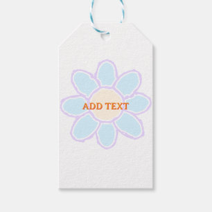 Etiqueta Para Presente Texto Personalizado de Desenho da Flor de Cuta