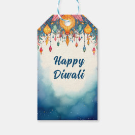 Etiqueta Para Presente Texto personalizado, Diwali Festivo e Brilho