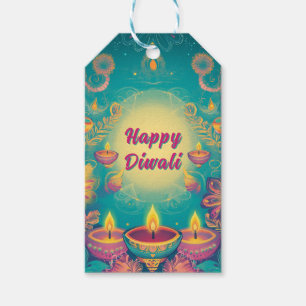 Etiqueta Para Presente Texto personalizado, Iluminar Diwali Spark e celeb