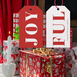 Etiqueta Para Presente Texto Personalizado Moderno da Tipografia Grande e