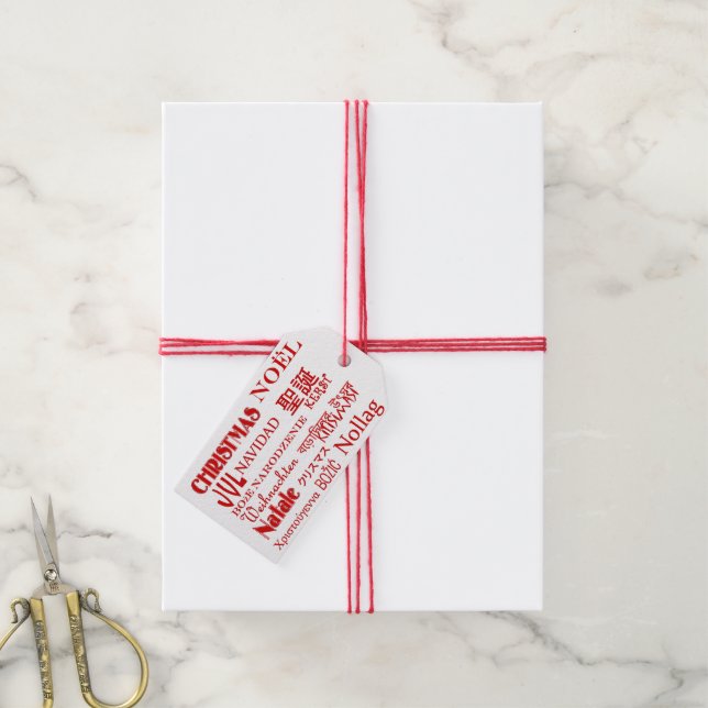 Etiqueta Para Presente Textos de Natal (Com cordão)