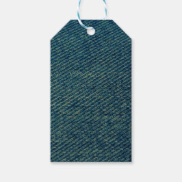 Etiqueta Para Presente Textura Blue Denim