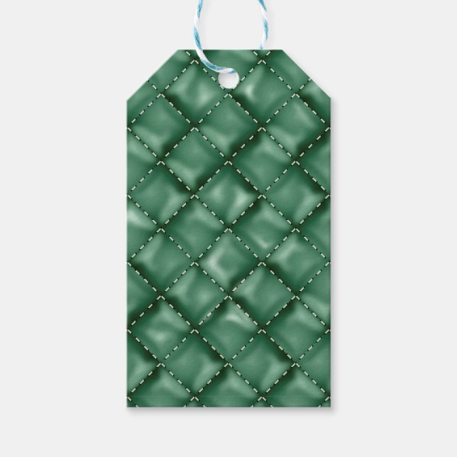 Etiqueta Para Presente Textura de couro brilhante 3 (Frente)