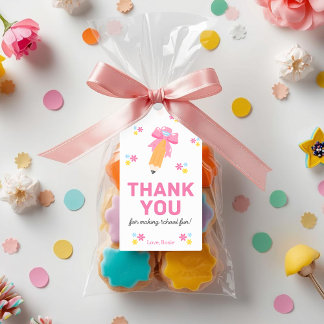 Etiqueta Para Presente Thank You for Making School Fun Teacher Gift Tags