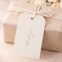 Etiqueta Para Presente Thank You Wedding Favor Tag – Elegant Ivory