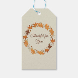 Etiqueta Para Presente Thankful for You Fall Thank You Cards