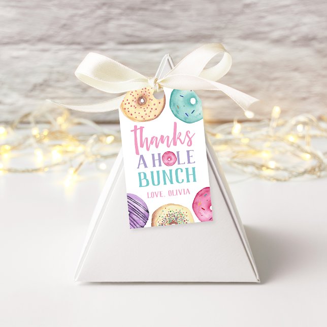 Etiqueta Para Presente Thanks A Hole Bunch | Donut Favor (Criador carregado)