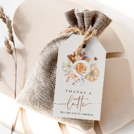 Etiqueta Para Presente "Thanks a Latte" Pumpkin Spice Baby Shower Favor