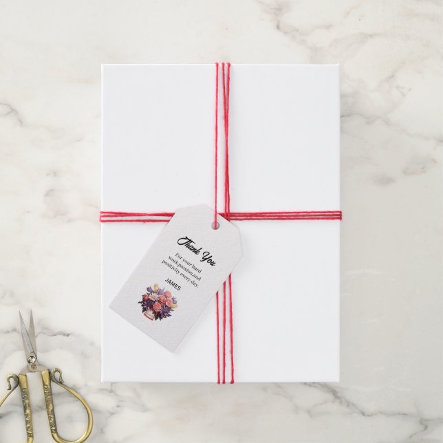 Etiqueta Para Presente Thanks Appreciation Administrative Professionals  (Com cordão)