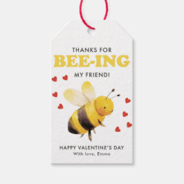 Etiqueta Para Presente Thanks for Bee-ing My Friend Valentine Gift Tag