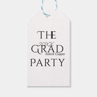 Etiqueta Para Presente The grad party name 20XX bold letter graduatsimple