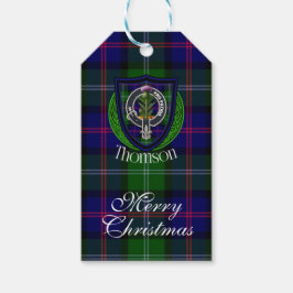 Etiqueta Para Presente Thomson Scottish Clan Tartan & Crest