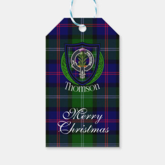 Etiqueta Para Presente Thomson Scottish Clan Tartan & Crest