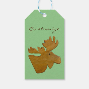 Etiqueta Para Presente Thunder_Cove da Cabeça de Alce