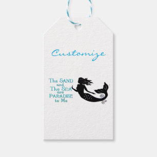 Etiqueta Para Presente Thunder_Cove da Sand and Beach Mermaid