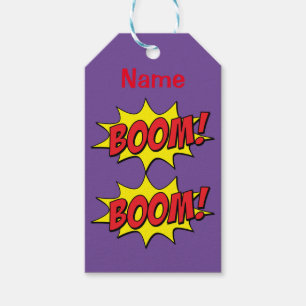 Etiqueta Para Presente Thunder_Cove do Boom do Cartoon