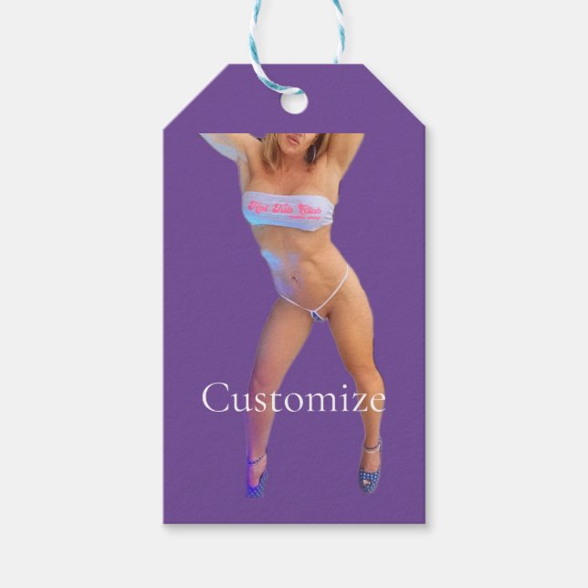 Etiqueta Para Presente Thunder_Cove do Clube de Tub Quente (Frente)