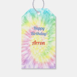 Etiqueta Para Presente Tie Dye Birthday