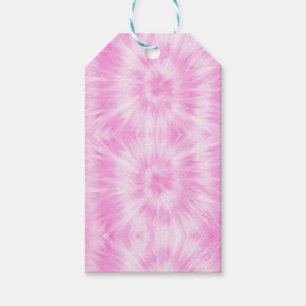 Etiqueta Para Presente Tiedye Pink Spiral Hippie Tie Dye