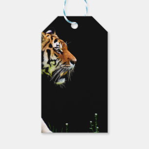 Etiqueta Para Presente Tigre Aproximando-se - Arte de Animal Selvagem