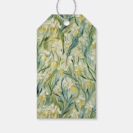 Etiqueta Para Presente Tinta Floral inspirada na Noite Estrelada no estil