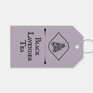 Etiqueta Para Presente Tinta Lavanda Empoeirada Vintage Amante da Maripos
