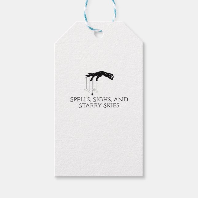 Etiqueta Para Presente Tinta Whimsigoth – Florestas Místicas, Luas & Magi (Frente)