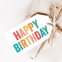 Tipo Arco-íris Feliz Aniversário