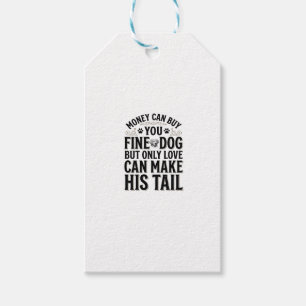 Etiqueta Para Presente Tipografia de Citação de Amor de Cachorro Vintage_