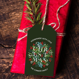 Etiqueta Para Presente Tipografia de NATAL Caseira com Amor