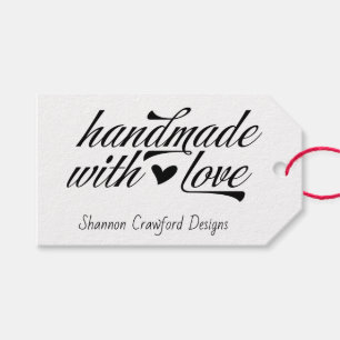 Etiqueta Para Presente Tipografia de Script Vintage com Amor