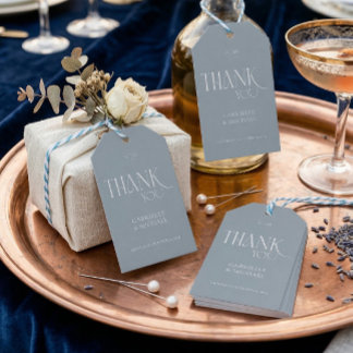 Etiqueta Para Presente Tipografia Moderna Azul Poeirento Casamento Agrade