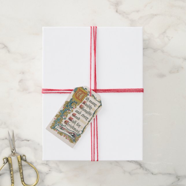 Etiqueta Para Presente Todo Bom Desejo para o Natal (Com cordão)