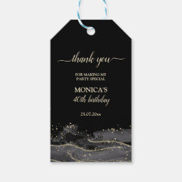 Etiqueta Para Presente Todo caso negro, festa de aniversário, favor elega