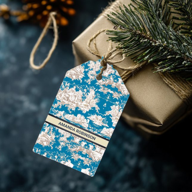 Etiqueta Para Presente Tóile de jouy, galinha-do-mar (Criador carregado)