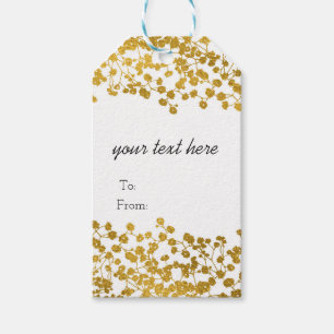 Etiqueta Para Presente Tom Baby's Breath Branco Floral Elegante