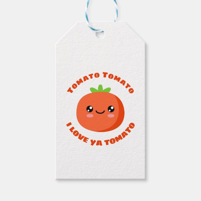 Etiqueta Para Presente Tomato de tomate eu te amo Tomato (Frente)