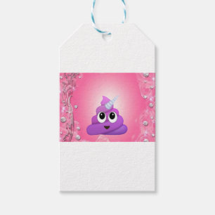 Etiqueta Para Presente Tombadilho mágico personalizado Emoji do unicórn