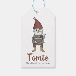 Etiqueta Para Presente Tomte Gnomo Sueco