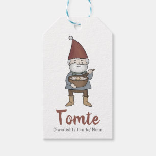 Etiqueta Para Presente Tomte Gnomo Sueco
