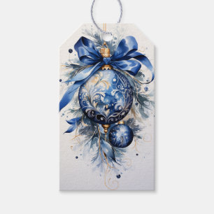 Etiqueta Para Presente Toque de opulência: tons de azul