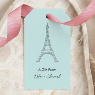 Etiqueta Para Presente Torre Eiffel para Todas as Ocasiações Um Presente