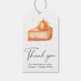 Etiqueta Para Presente Torta de abóbora - Obrigado Chuveiro de Bebê