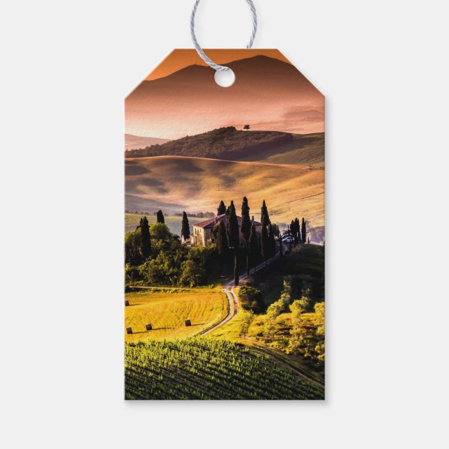 Etiqueta Para Presente Toscana, Itália - fotografia da paisagem (Frente)