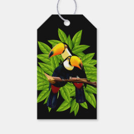 Etiqueta Para Presente Toucans exóticos