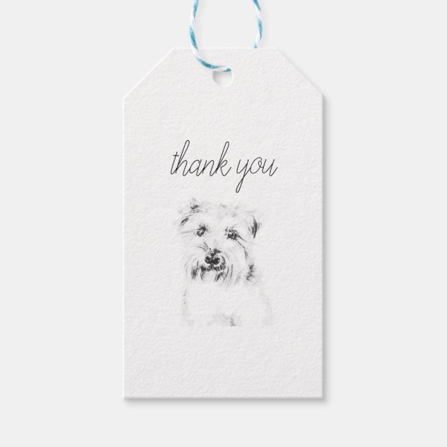Etiqueta Para Presente Traço do Cão (Frente)