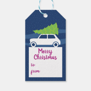 Etiqueta Para Presente Tráfego do Natal de Mini Cooper