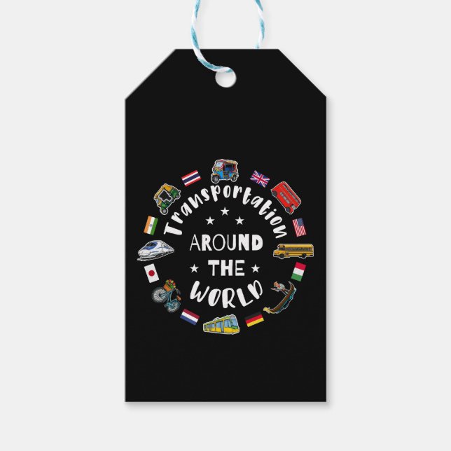 Etiqueta Para Presente Transportes em todo o mundo (Frente)