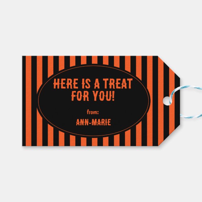 Etiqueta Para Presente Trate para você Halloween (Frente (horizontal))