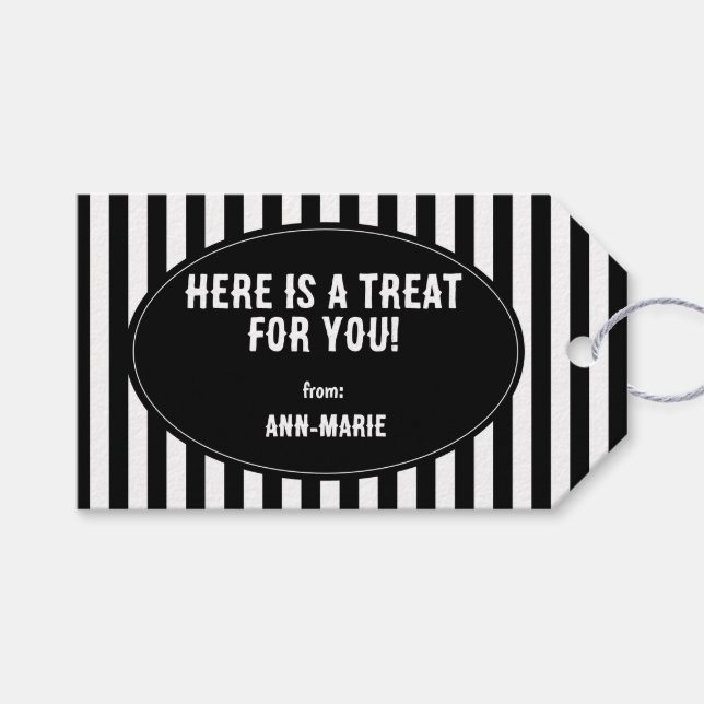 Etiqueta Para Presente Trate para você Halloween (Frente (horizontal))